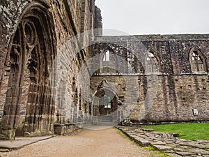 Ruins of Tintern Abbey, a former cistercian church from the 12th