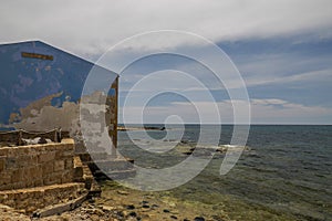 Ruins of The Tonnara Tuna Fishery of Vendicari Natural Reserve in Sicily