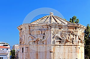 Ruins of a tower, Tower of the Winds, Athens, Greec
