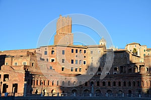 The ruins of Traian s Market in Rome. Italy