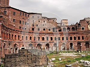 The ruins of Trajans Market in Rome