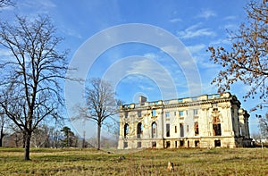 Ruins of trianon castle in romania