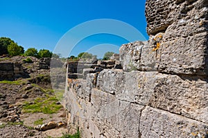 Ruins of Troy ancient city in Canakkale Turkiye