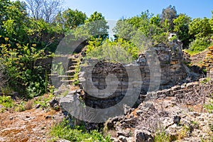 Ruins of Troy Ancient City in Canakkale Turkiye. Visit Turkey concept photo