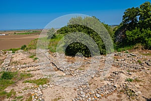 Ruins of Troy in Canakkale Turkey. Visit Turkey background photo