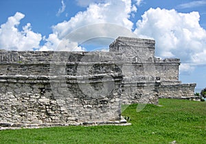 Ruins at Tulum Archaeological Site on Mexico`s Caribbean Coast photo