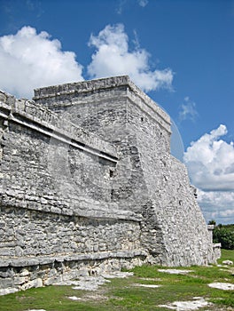 Ruins at Tulum Archaeological Site on Mexico`s Caribbean Coast photo