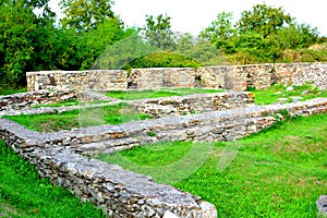 Ruins in Ulpia Traiana Augusta Dacica Sarmizegetusa