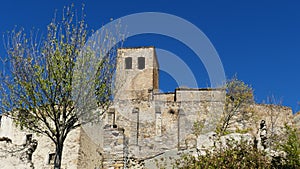 Ruins of an uninhabited Yesa church in Navarre