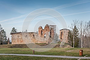 The ruins of the Vastseliina Castle.