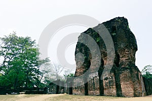 Ruins of Vatadage in Polonnaruwa Archaeological Museum