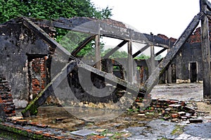 Ruins from Vietnam war at Hue citadel