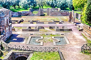 Ruins at VIlla Adriana (Hadrian's Villa), Tivoli, Italy