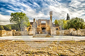 Ruins at VIlla Adriana (Hadrian's Villa), Tivoli, Italy photo