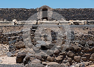 Ruins of the village of Capernaum on the shore of the Sea of Gal