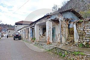 Ruins on a village of Lin near pogradeci, Albania