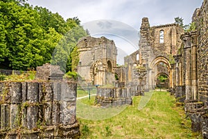 Ruins of Villers devant Orval monastery in Belgium