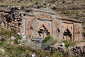 Ruins of Virgins of the Sun Temple on Moon Island in Bolivia.