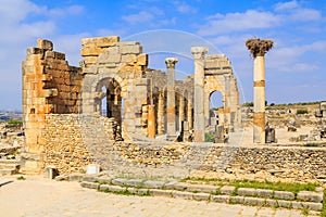 Ruins of Volubilis, ancient Roman city in Morocco