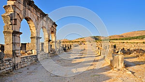 The ruins of Volubilis in Morocco