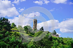 Ruins of Wachenheim Castle near Bad Durkheim. Wachtenburg in Wachenheim on the Wine Route