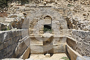 Ruins of water source in antique city Amathus