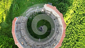 Ruins of windmill in Pricovy from above