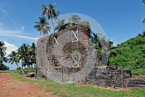 Ruins of the workshop, isle Royale, French Guiana photo