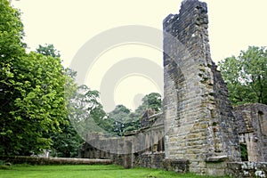 The ruins of Wycoller hall.