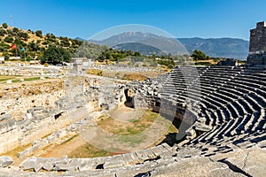 Ruins of Xanthos an ancient city of Lycia in Antalya province of Turkey.