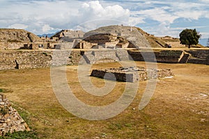 Ruins of the zapotec pre-hispanic city Monte Alban, Oaxaca photo