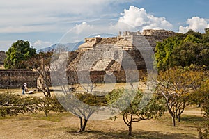 Ruins of the zapotec pre-hispanic city Monte Alban, Oaxaca