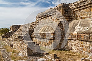 Ruins of the zapotec pre-hispanic city Monte Alban, Oaxaca