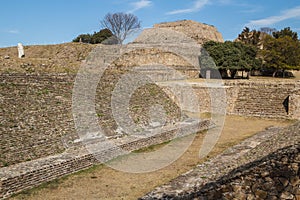 Ruins of the zapotec pre-hispanic city Monte Alban, Oaxaca