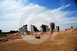 ruins of Zaña convents of the Casa Madriz of the Catholic religion during the 16th century Viceroyalty of Peru destroyed by