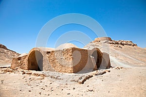 Ruins of Zoroastrian Towers of Silence Yazd. Iran.