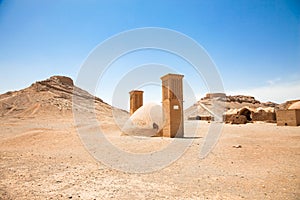 Ruins of Zoroastrian Towers of Silence Yazd. Iran.