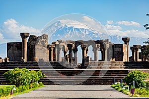 Ruins of the Zvartnos temple in Yerevan, Armenia