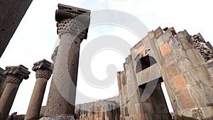 The ruins of Zvartnots Cathedral, Armenia