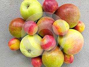 Ðruit background with apples and pears, plums