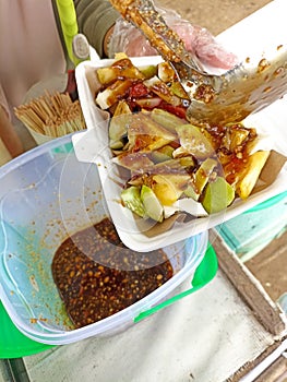 Rujak snack hot frut photo