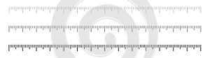 Rule black lines. Blank isolated measure. Measuring tool. Ruler icon symbol