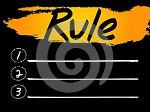 Rule Blank List concept