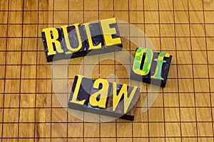 Rule law legal concept business regulation legislation criminal justice equality