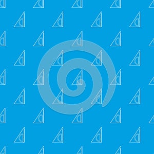 Ruler angle pattern vector seamless blue