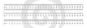 Ruler blank isolated. Measuring tool. Ruler Graduation template. Size indicator units