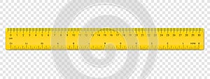 Ruler centimeter and inches double side scale