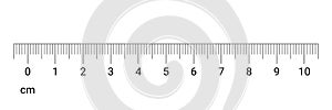 Ruler cm measurement numbers vector scale