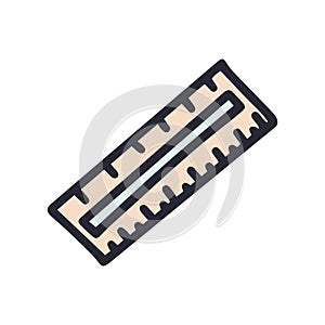 ruler color vector doodle simple icon design