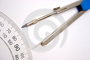 Ruler and compasses photo